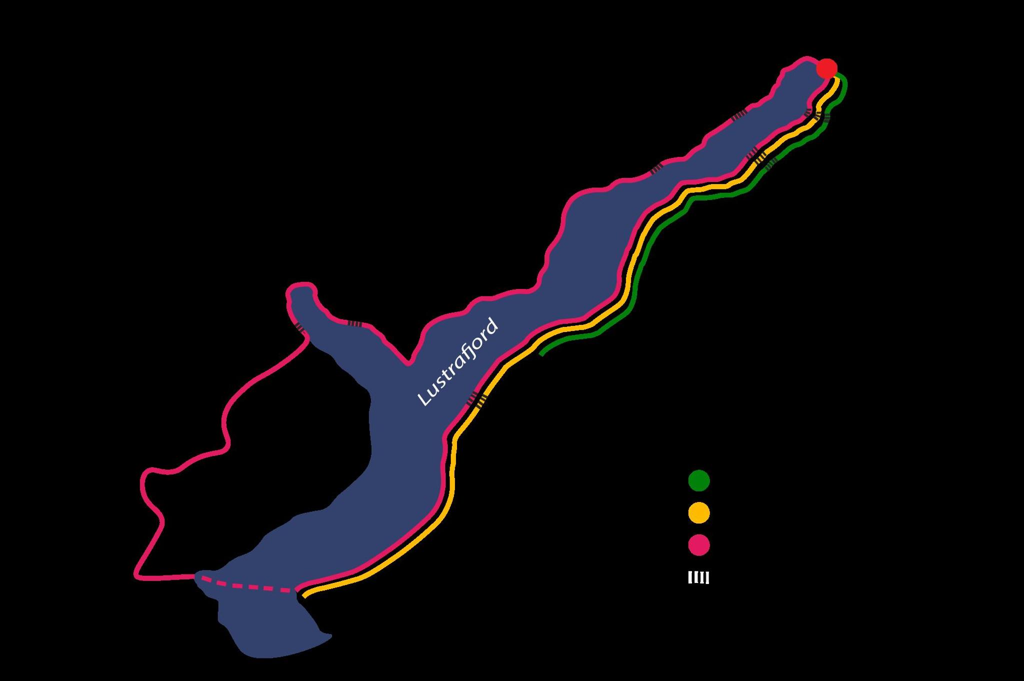 Kart over den romantiske vegen