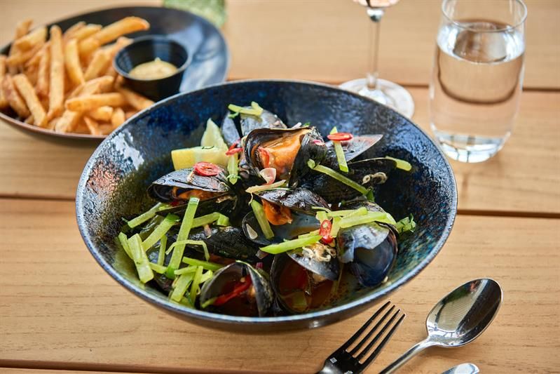 Detalj av Moules frites