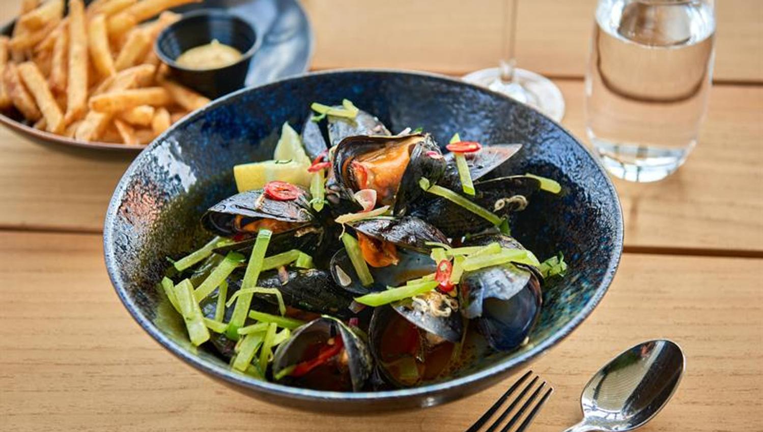 Detalj av Moules frites