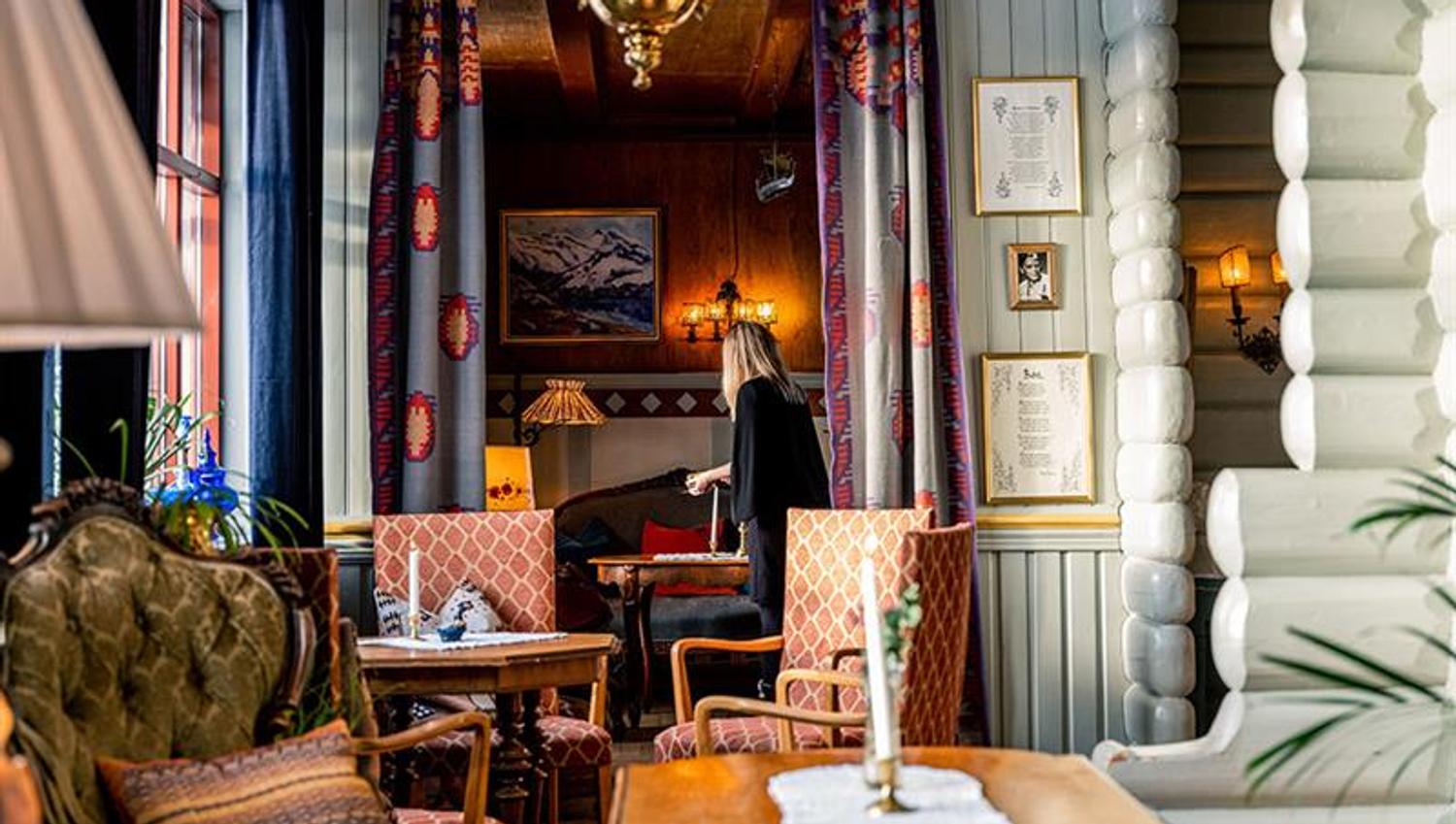 cozy living room / lounge at Tuddal Høyfjellshotel