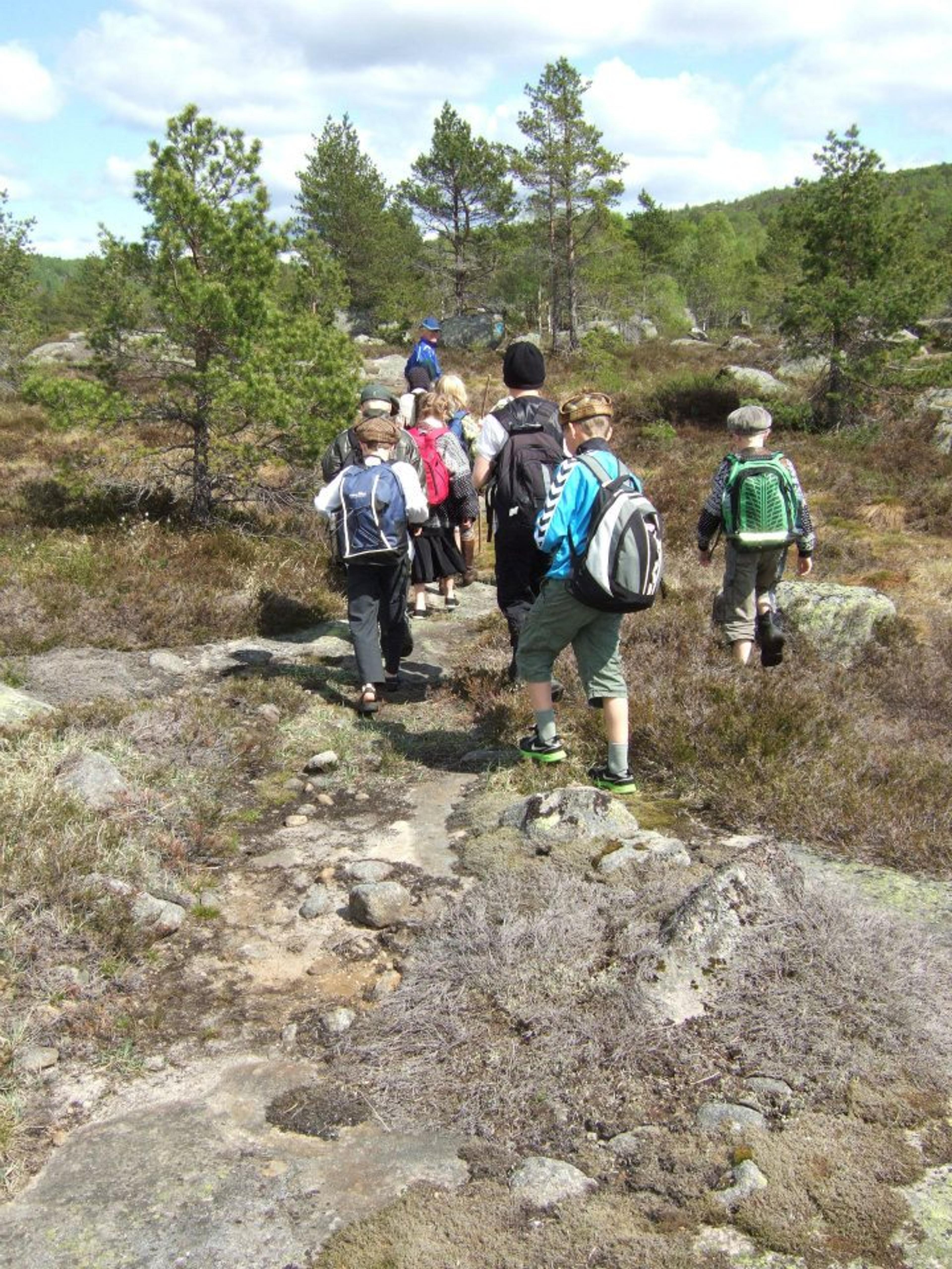 Barn på Barnevandrerstien