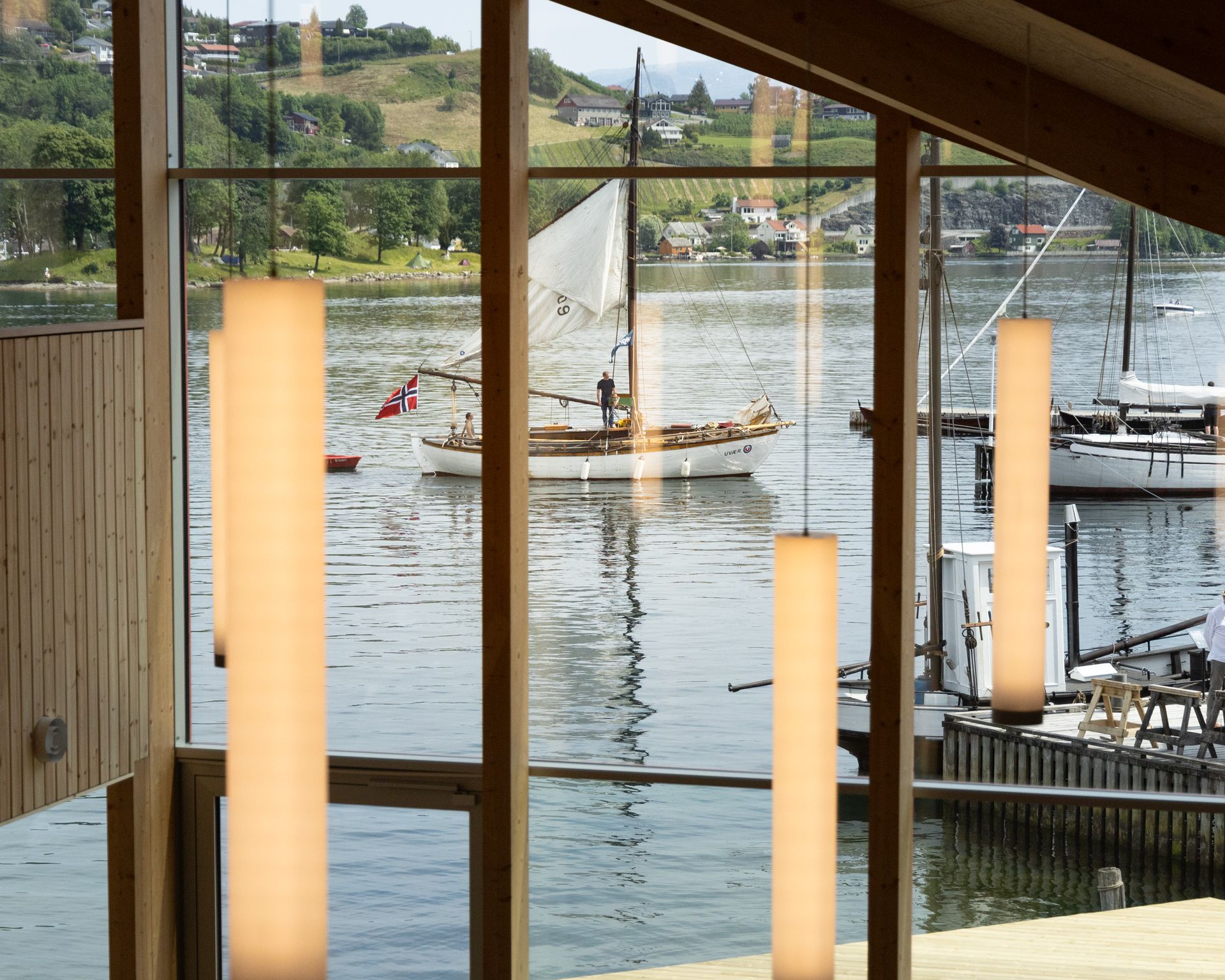 Get up close to maritime heritage with the new view over the fjord from the new visitor centre at the Hardanger Maritime Centre.