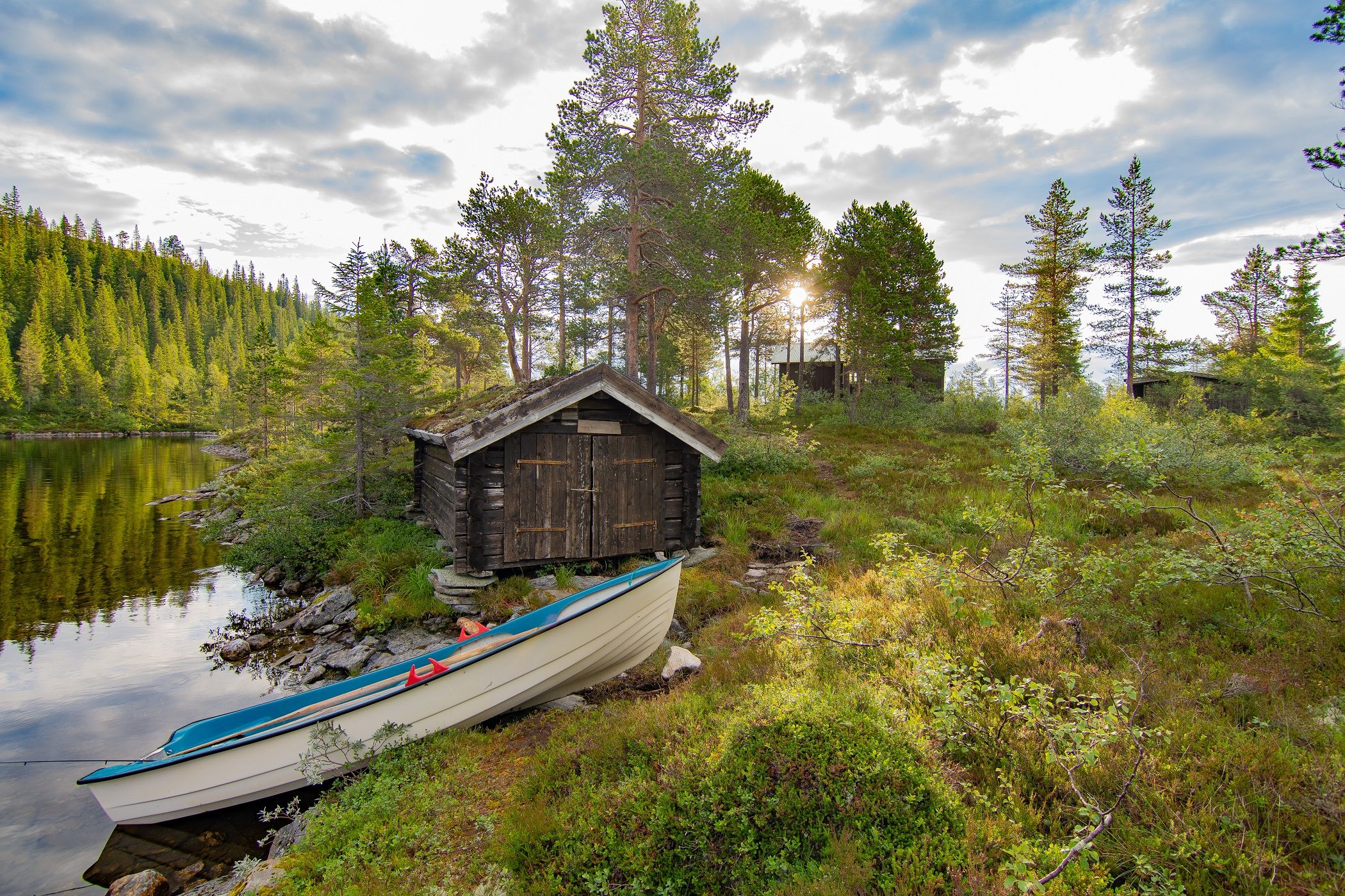 Det følger med robåt i leien av Kvernsjøhytta