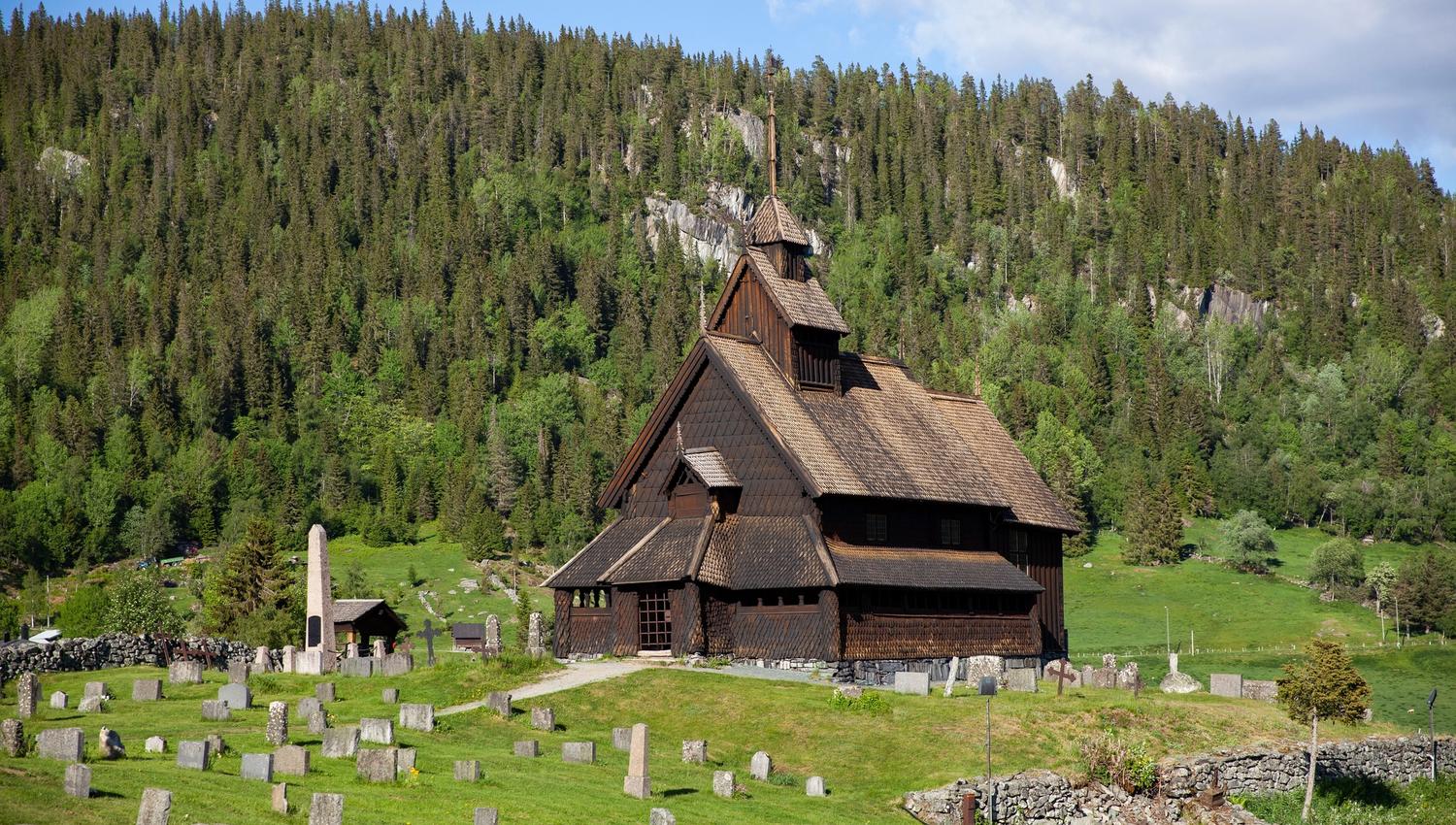 Stavkirke. Stave church. Eidsborg stavkyrkje, Vest-Telemark museum.