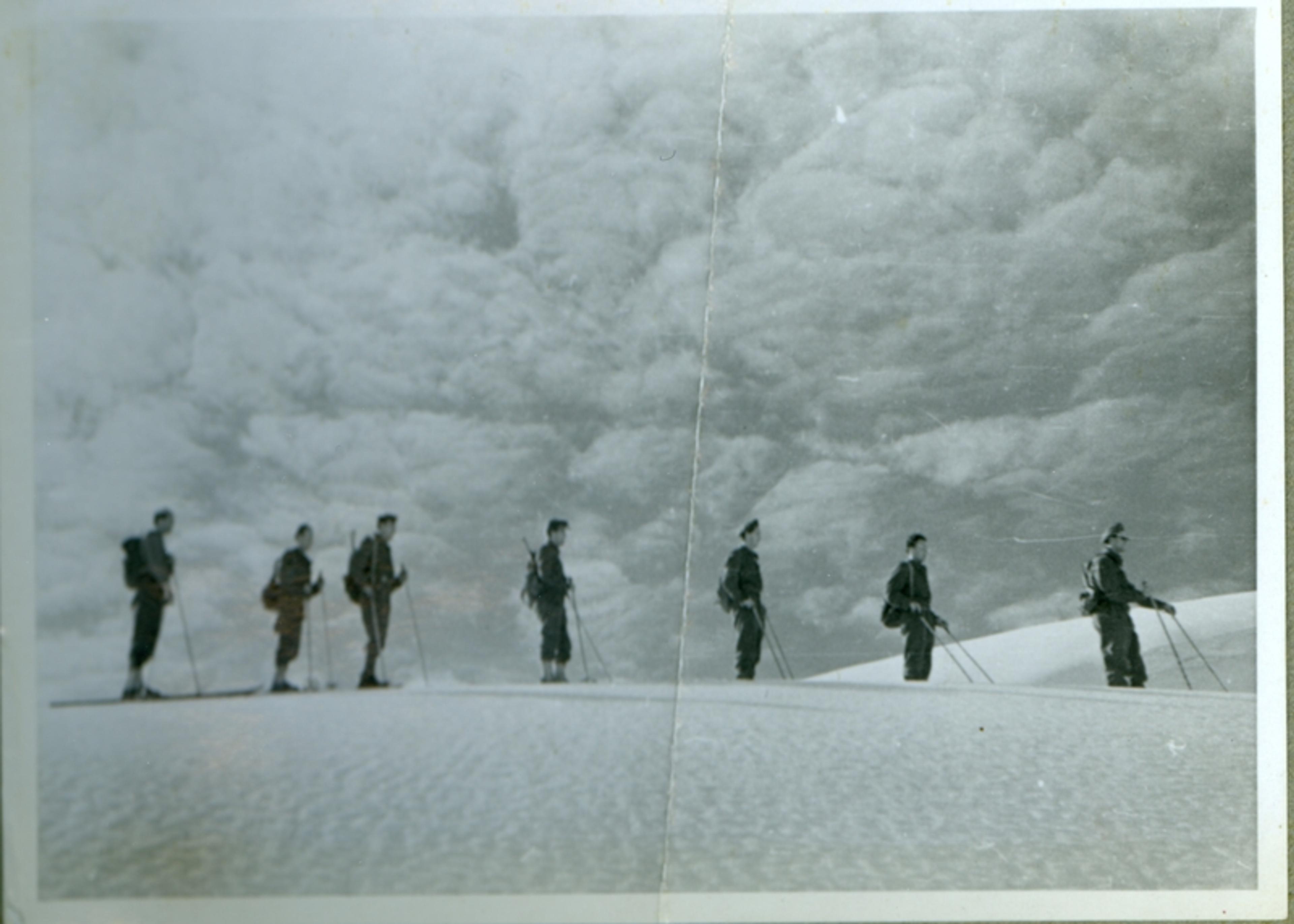 Soldater i vinterdrakt