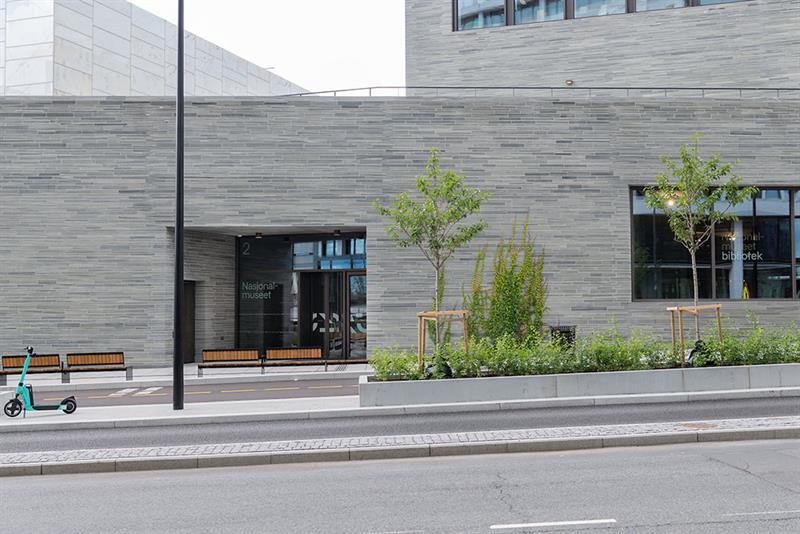 Entrance of the National Museum's library at Vestbanen