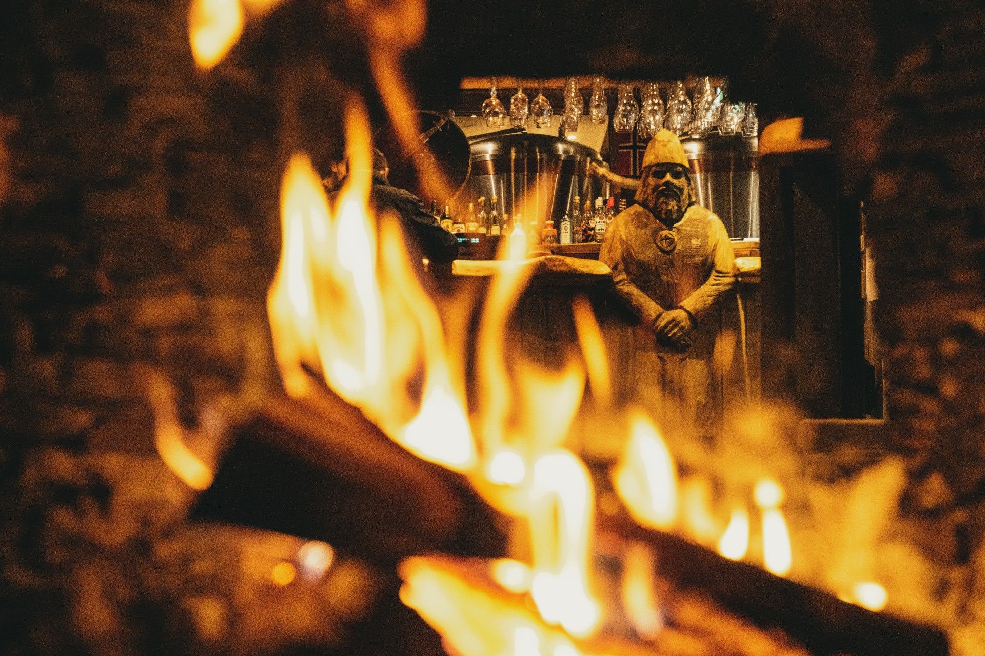 Aegir BrewPub fire place