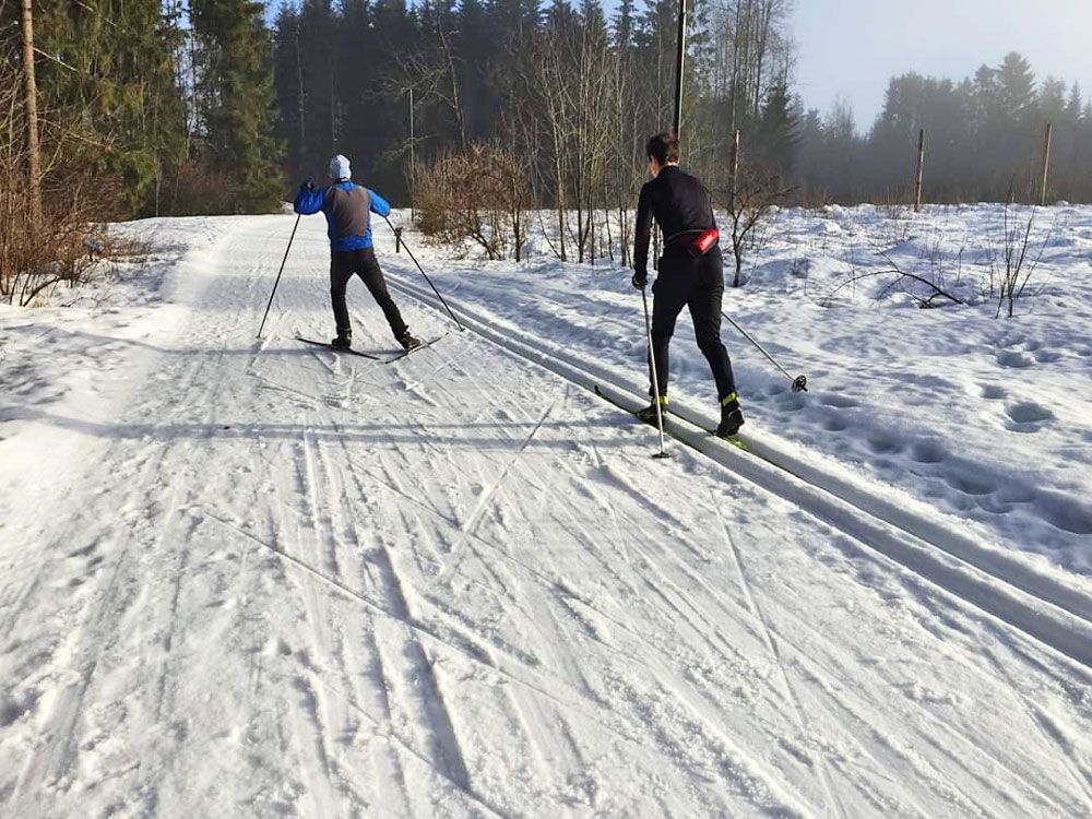 2 who cross-country ski in Skien leisure park