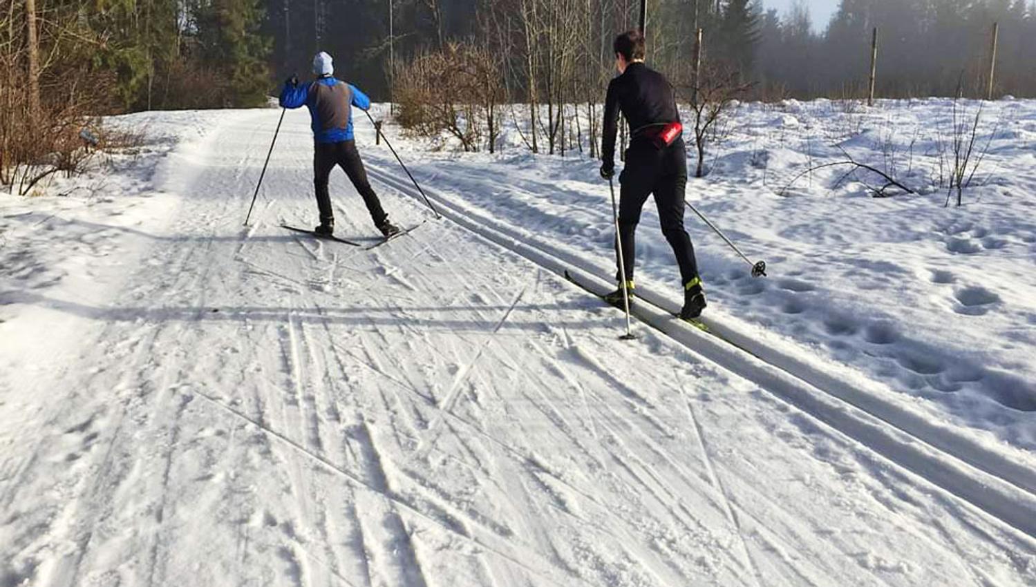 2 who cross-country ski in Skien leisure park