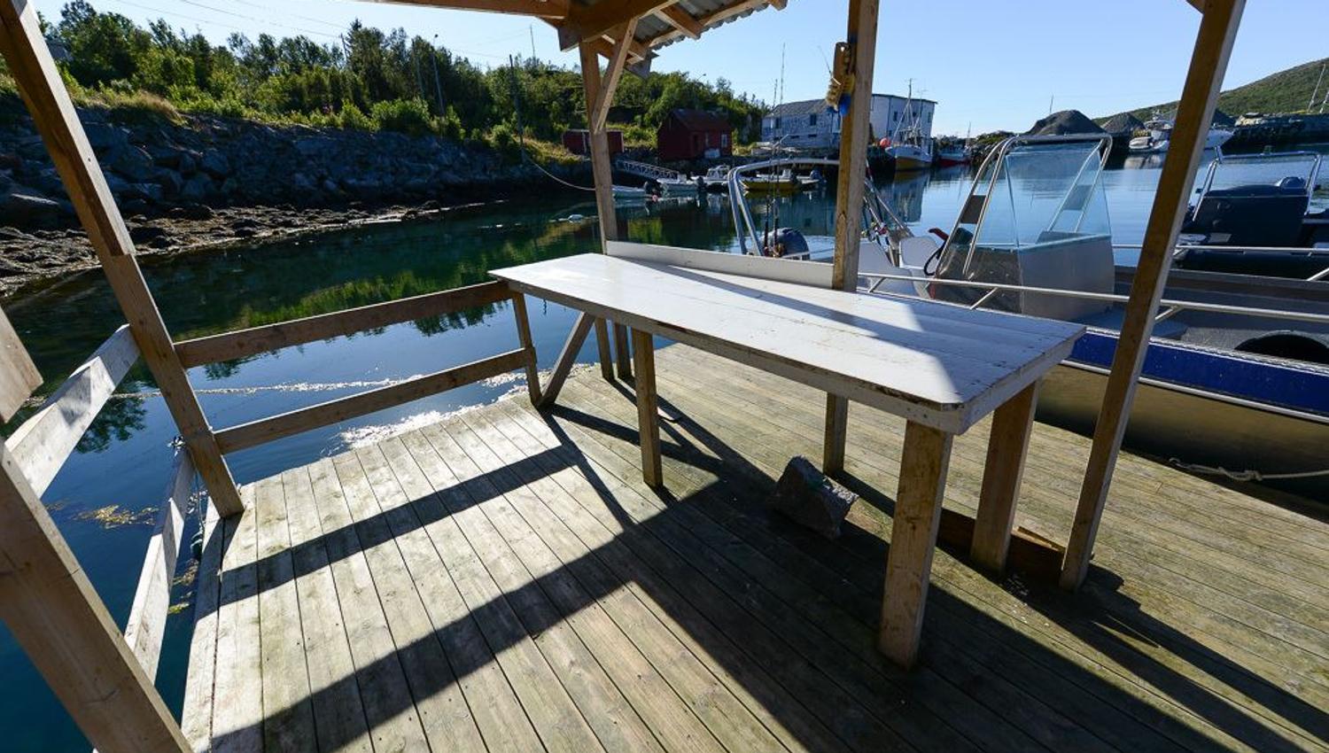 Spiseområdet på brygge