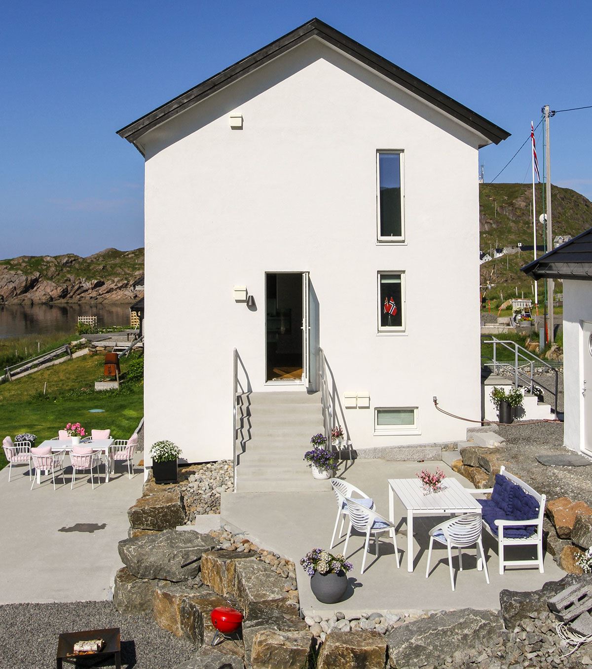 Huset på Skåltofta terrasse og uteområde