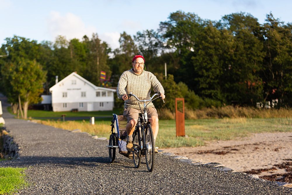 "Sykkelknut" on a bicycle trip 