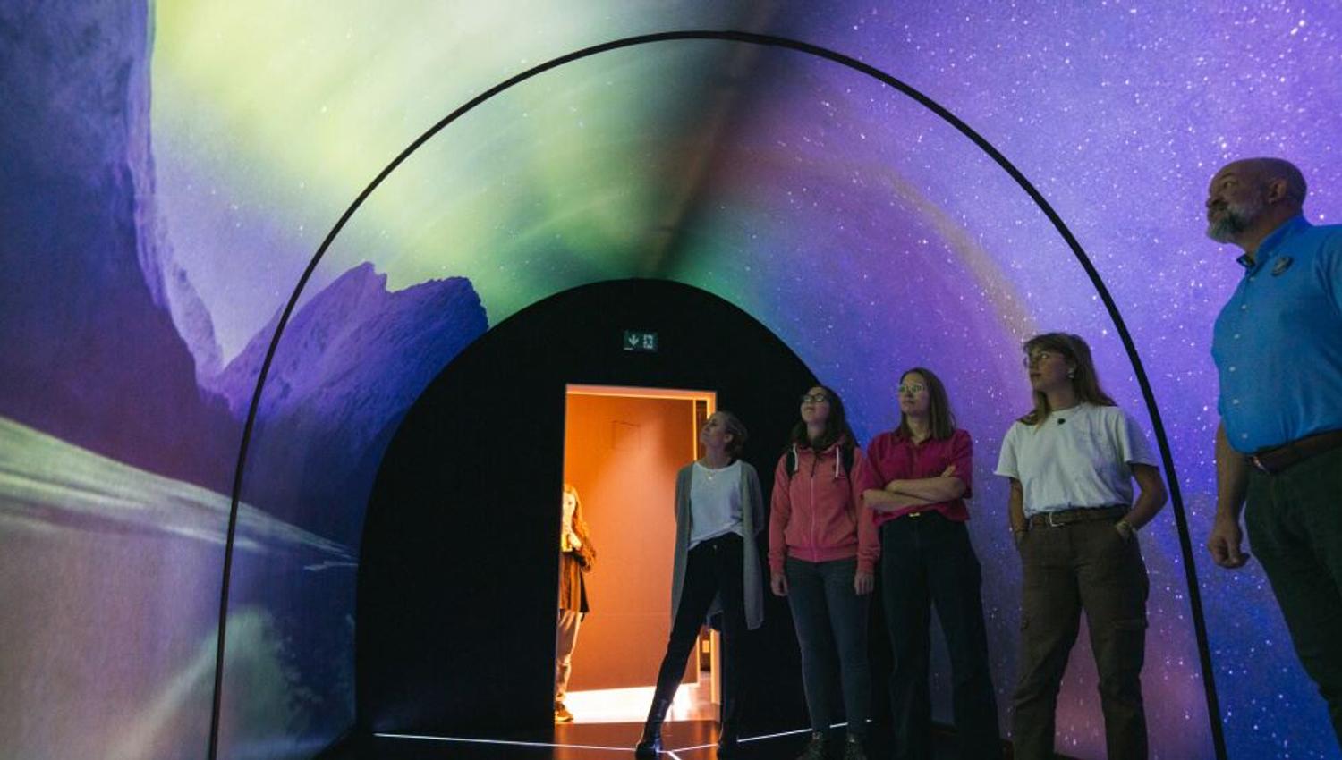 Nordlysutstilling på Norges arktiske universitetsmuseum i Tromsø