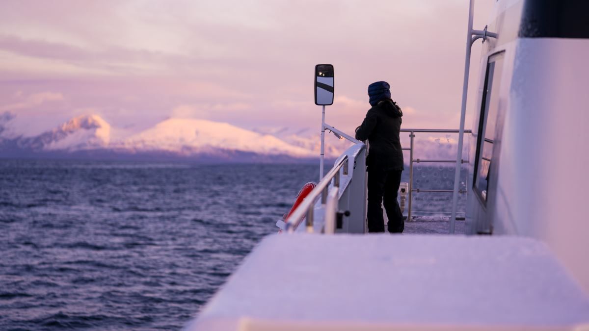 A guest enjoying the view