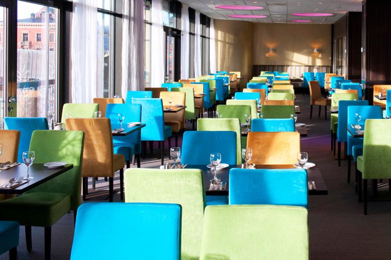 colourful inside the restaurant