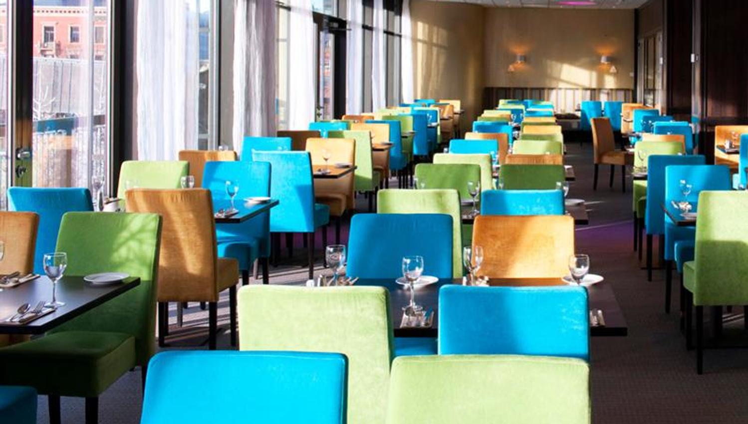 colourful inside the restaurant