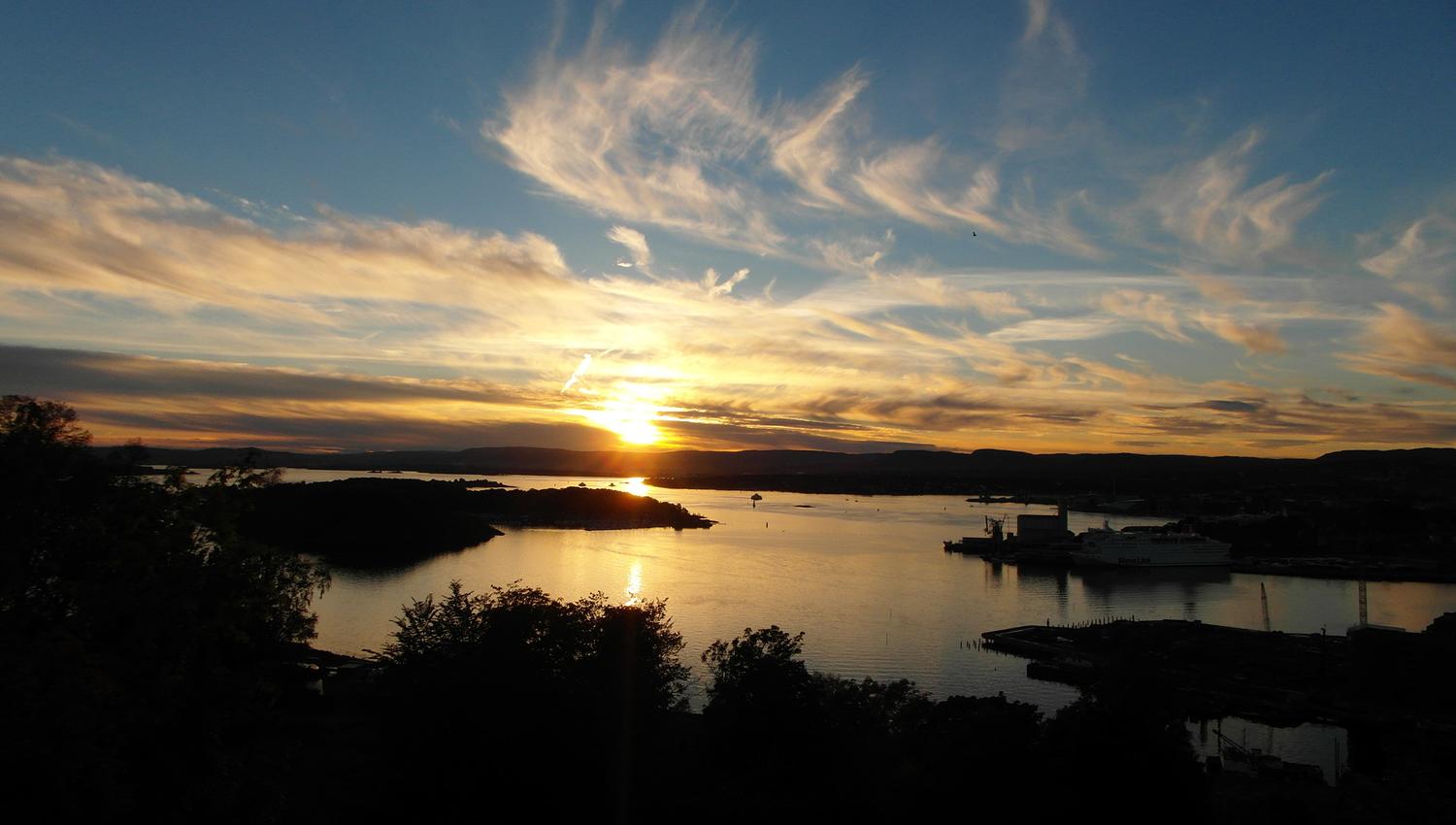 solnedgang sett fra Ekeberg
