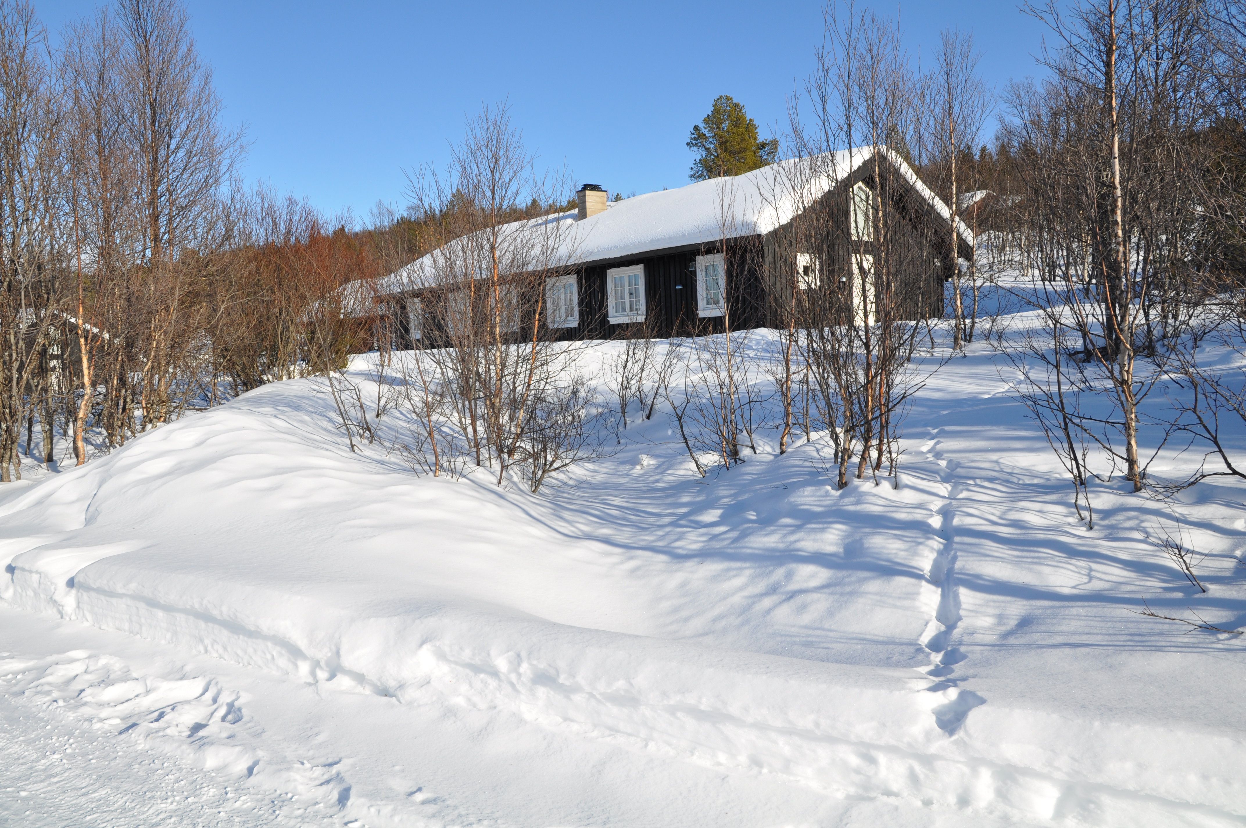 Hytte med snø, Norgesbooking