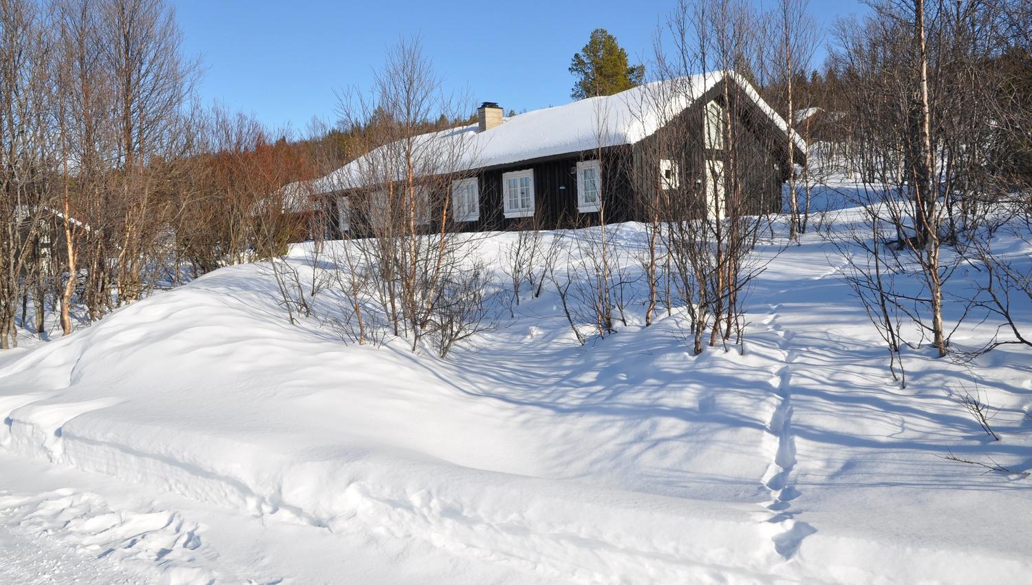 Hytte med snø, Norgesbooking