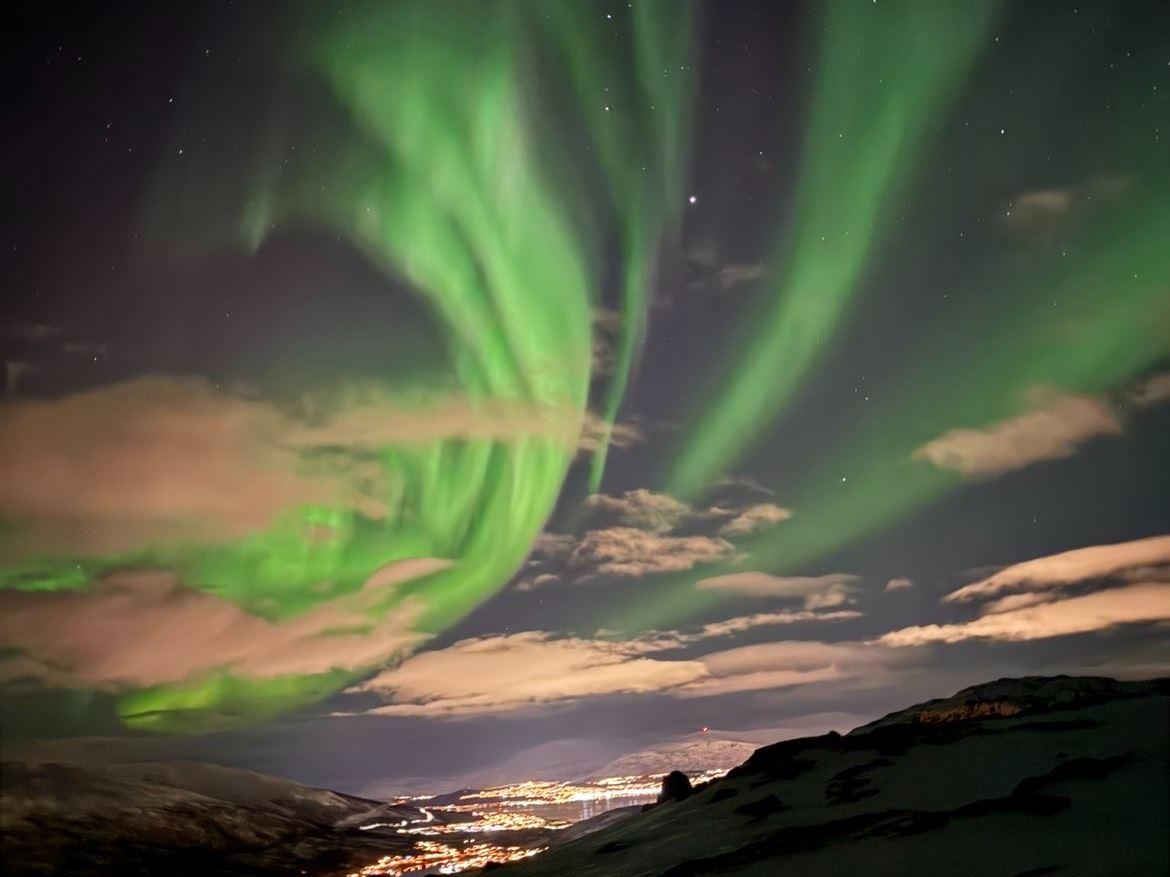 Nordlys fra toppen