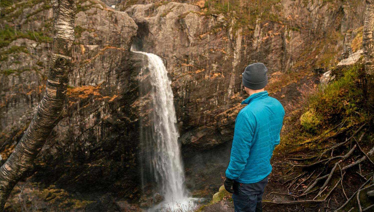Majestic waterfall scene