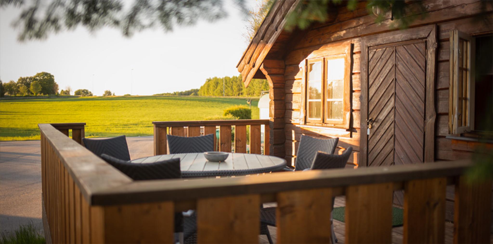 Table with chairs on the terrace