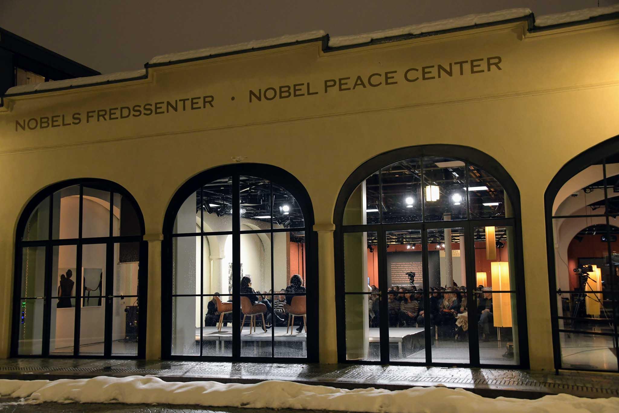 Nobels Fredssenter Event fasade