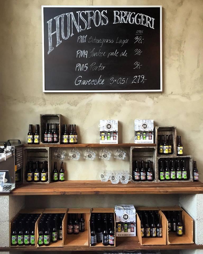 Hunsfos Bryggeri butikk