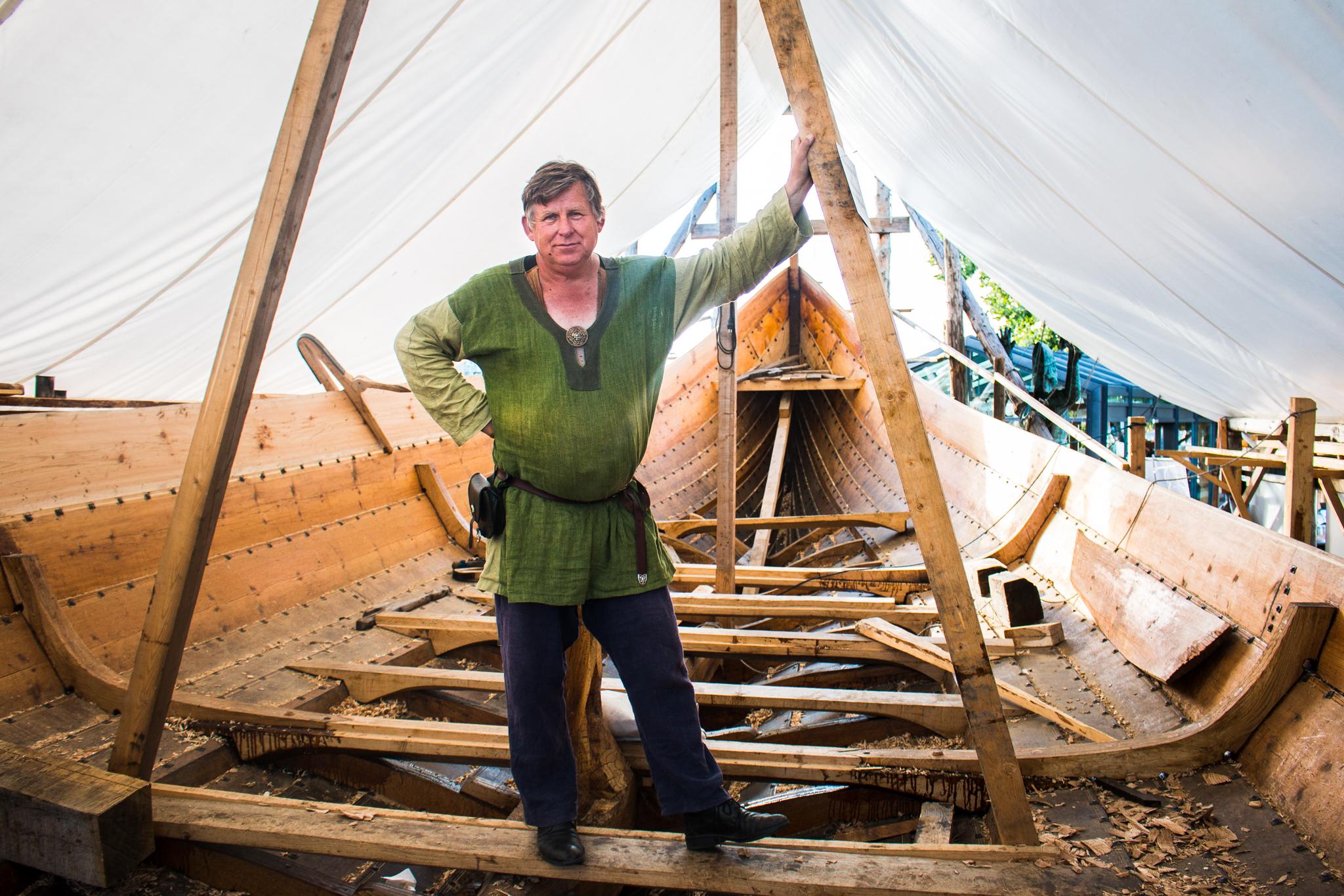 Man on Viking ship