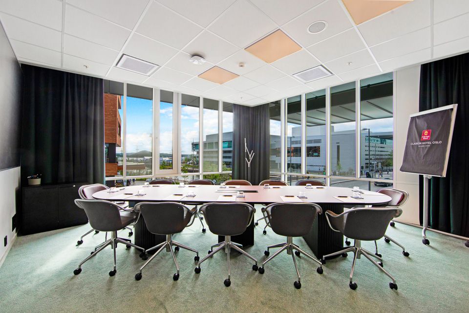 Boardroom table, window