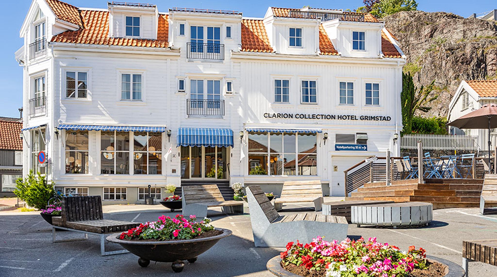 Oversiktsbilde av hotellfasade