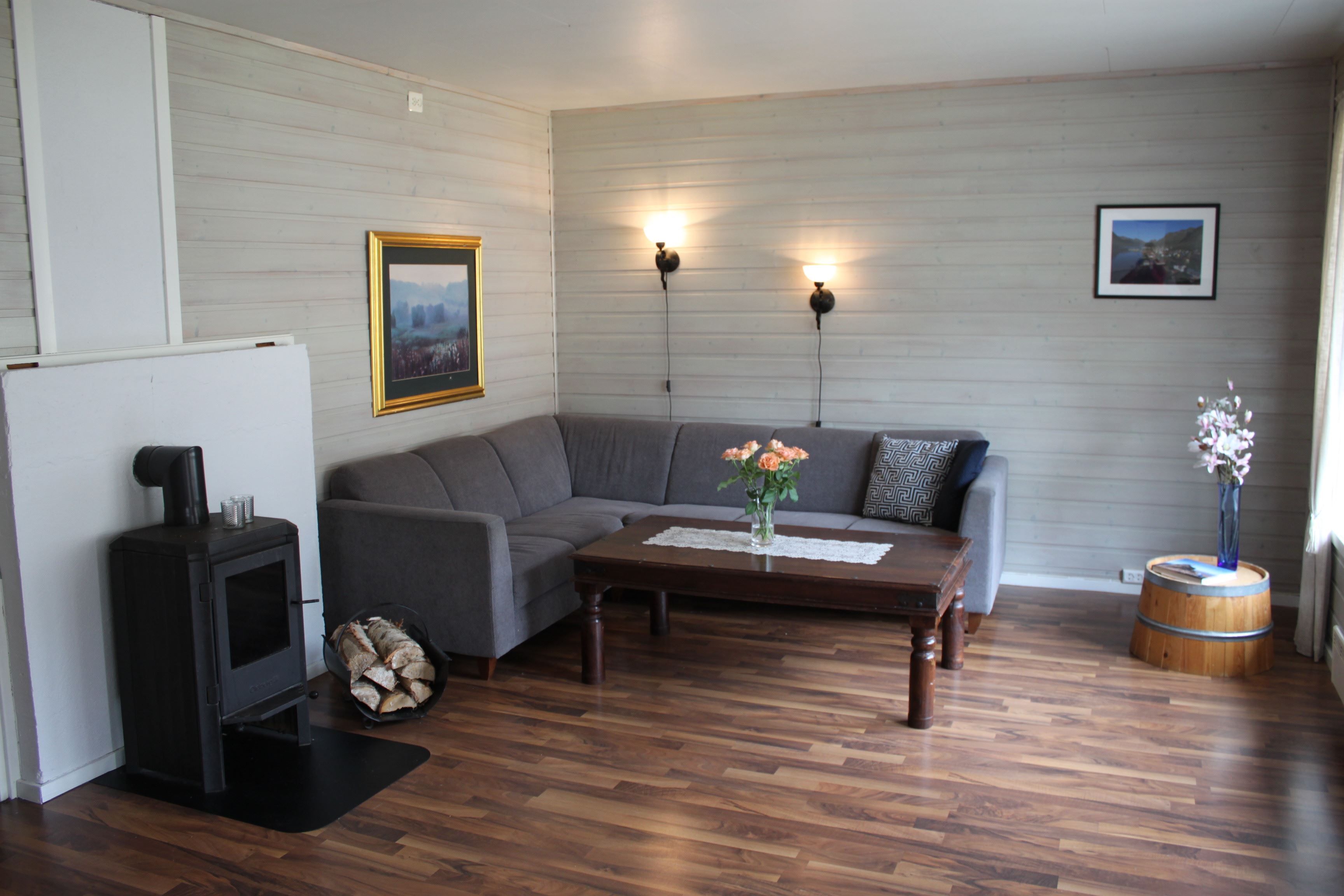 romslig, moderne stue