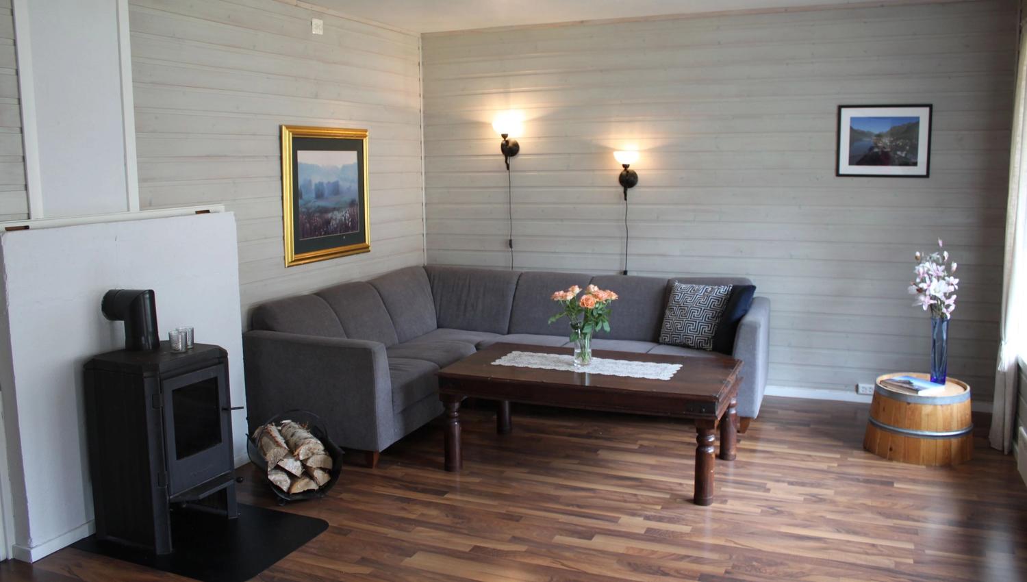 romslig, moderne stue