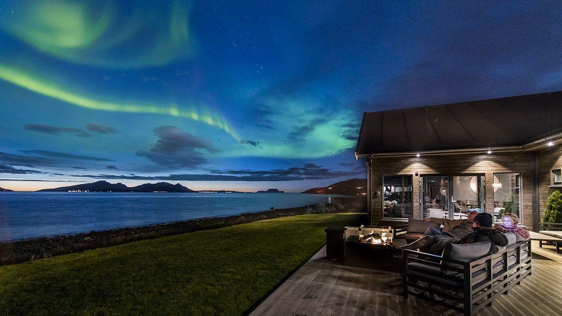 Northern lights over the accommodation