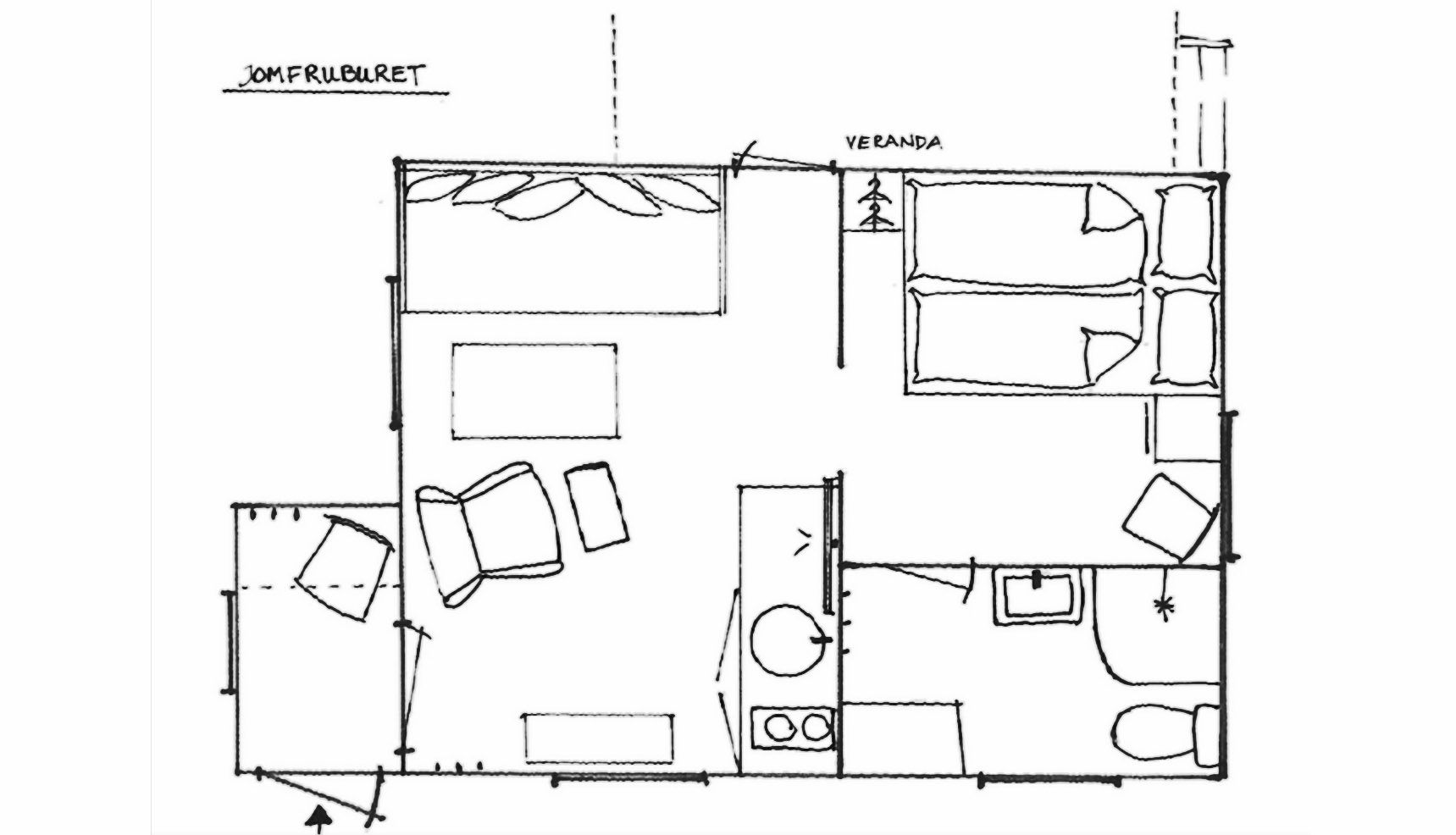 Plan Jomfruburet, Hytte Sanner Hotell