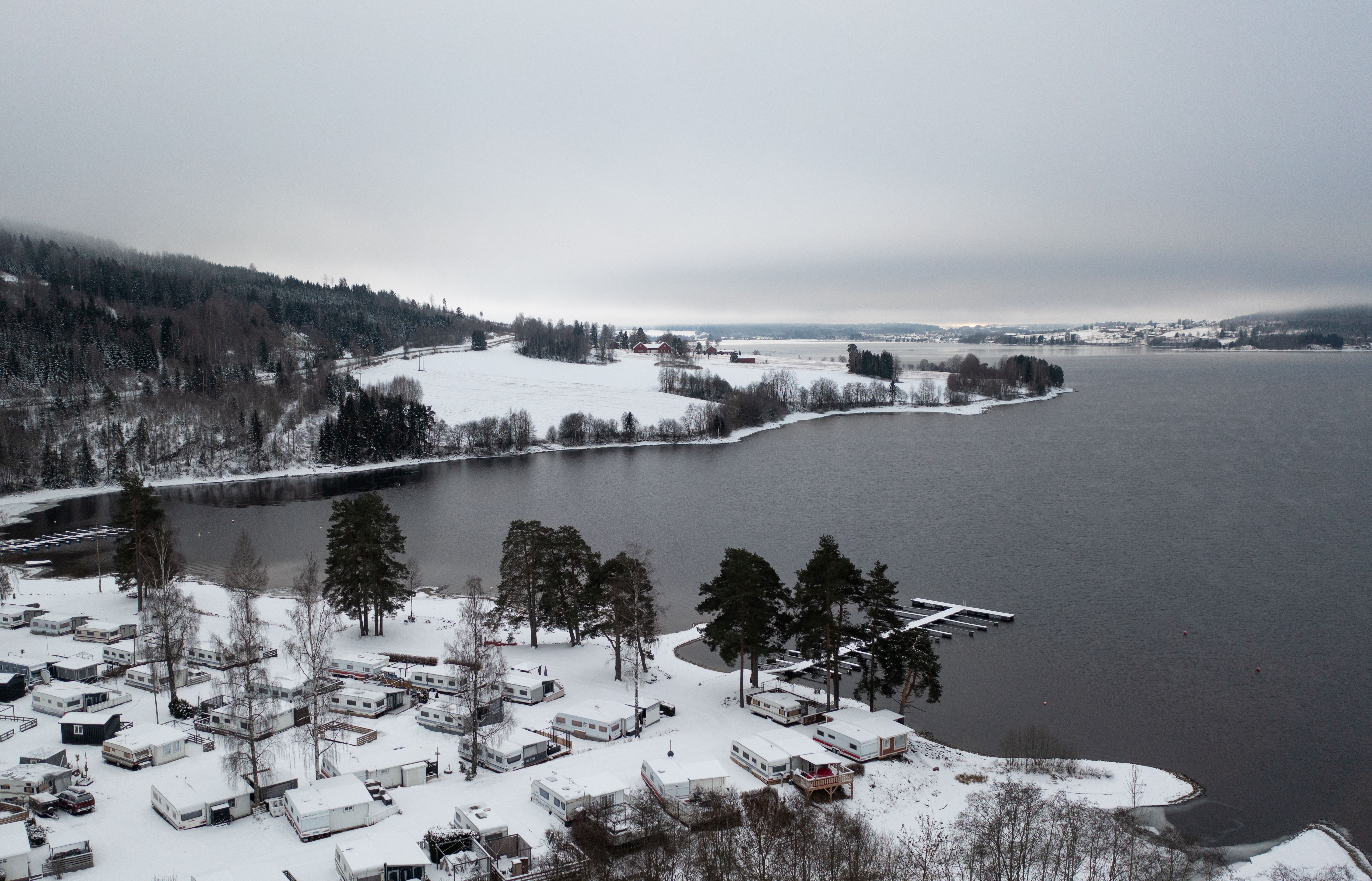 Vinter på Sløvika Camping - helårsåpent