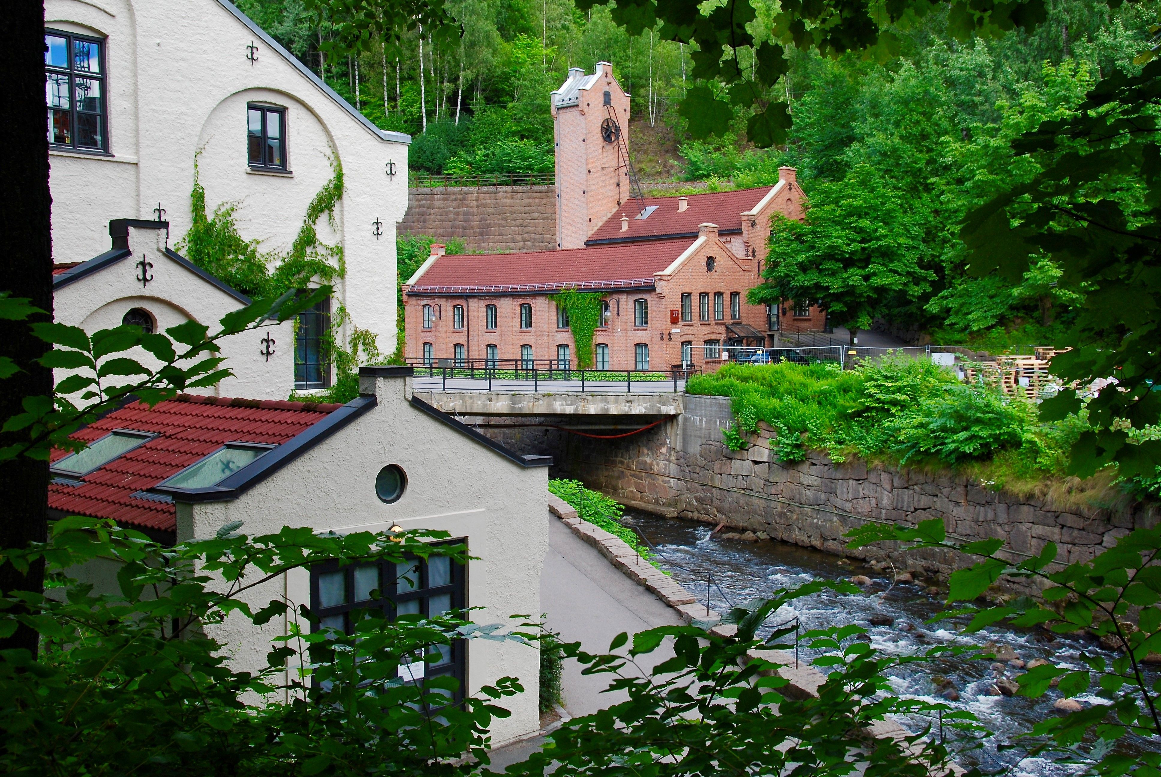 Old factory buildings.