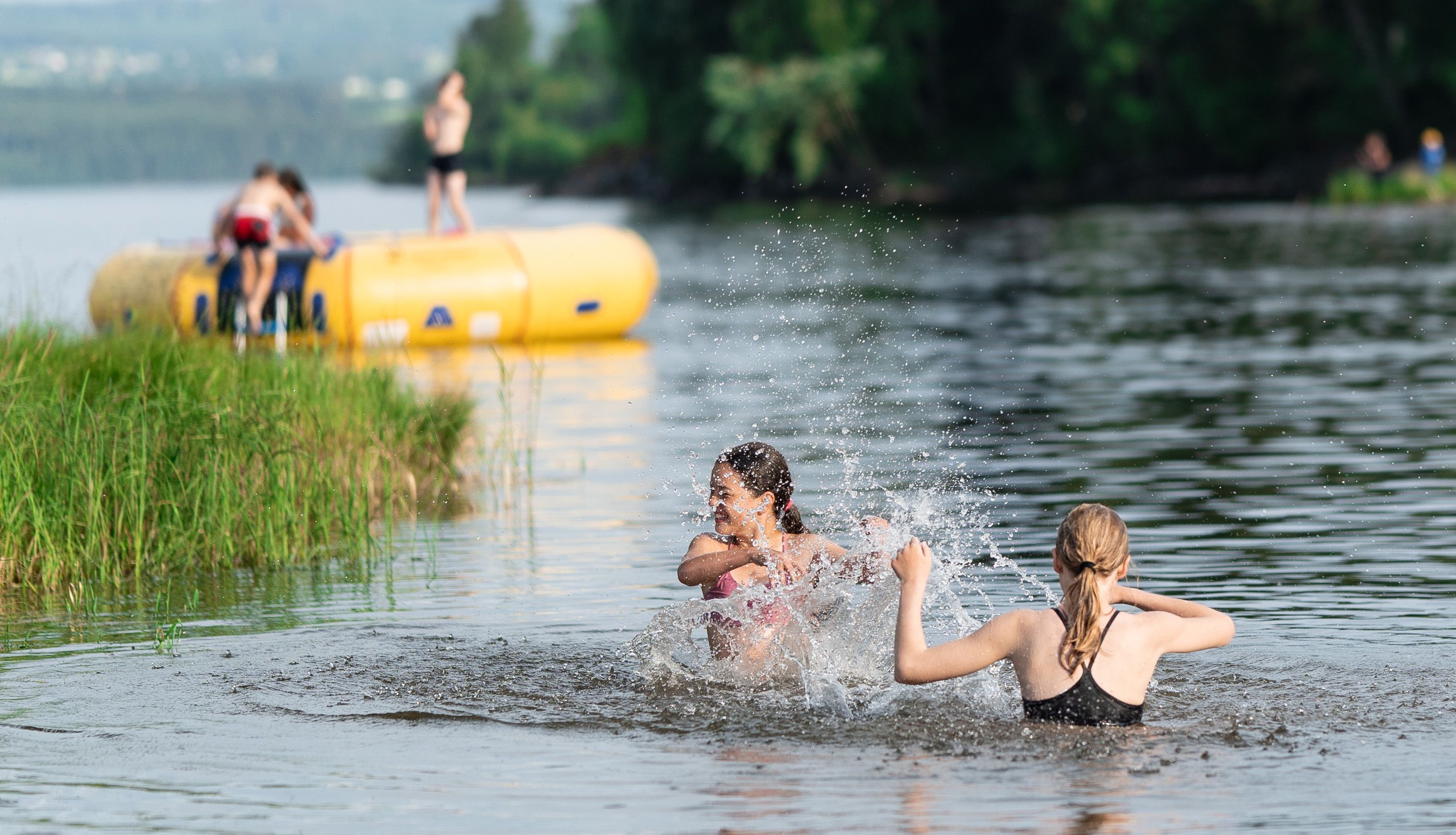 Swimming and fun at Sveastranda Camping
