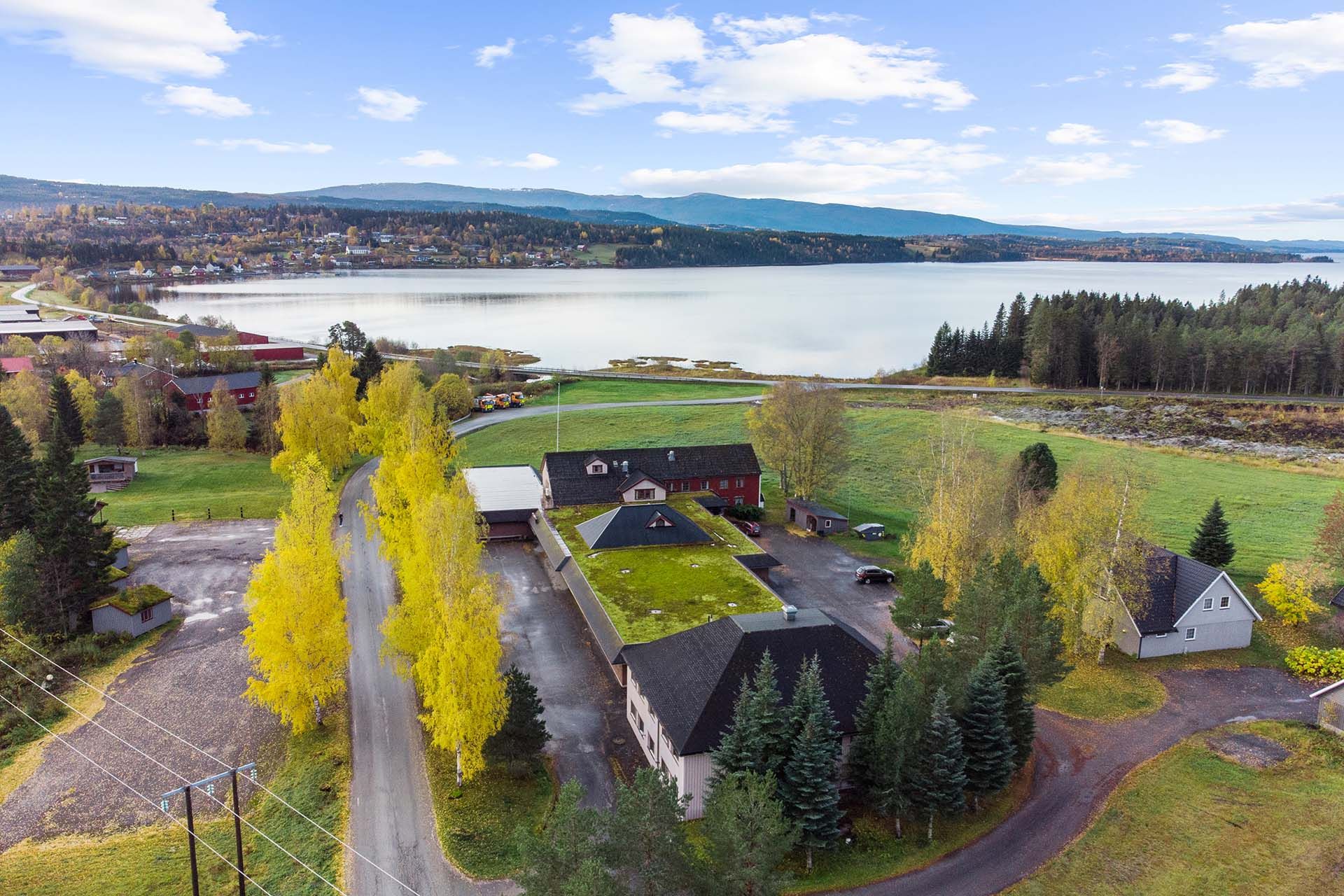 Snåsa Hotell sett ovenfra