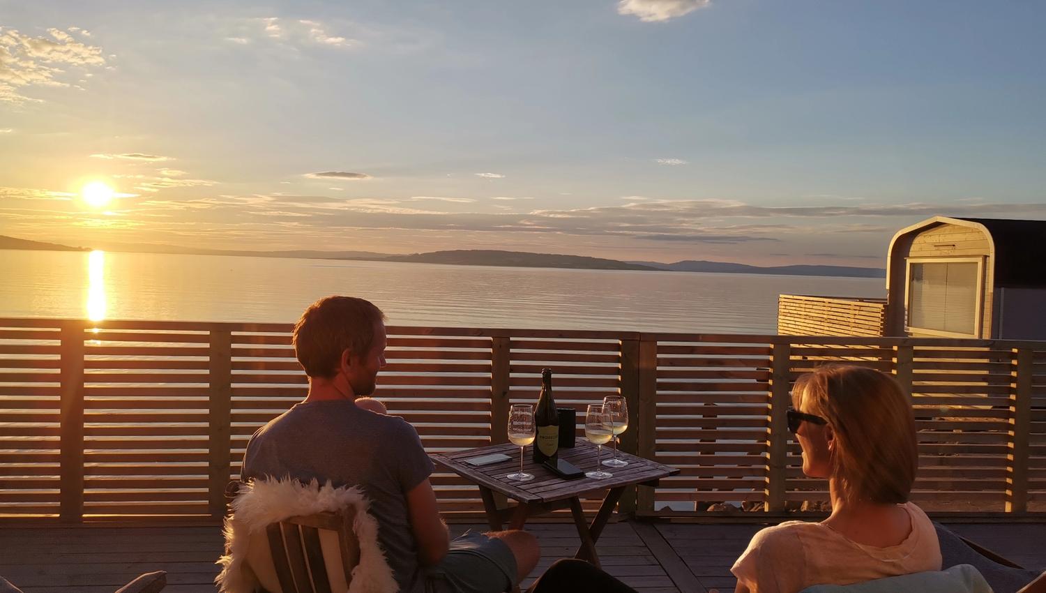 Panorama hytter ved Mjøsa på Evjua
