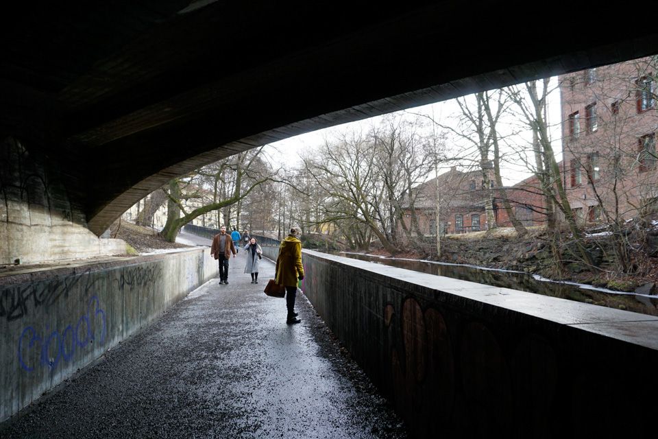 Akerselva under Vøyenbrua.