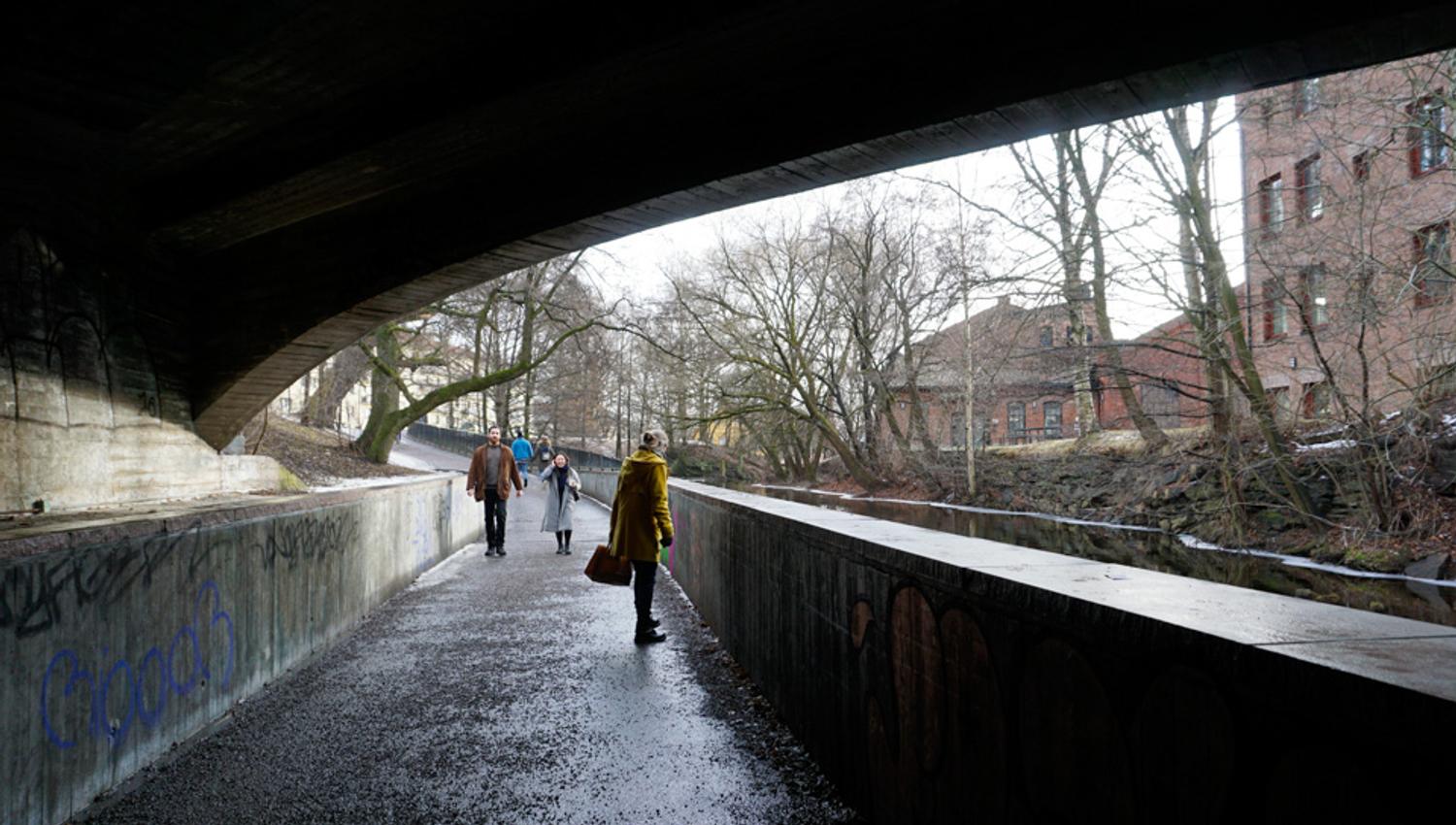 Akerselva under Vøyenbrua.