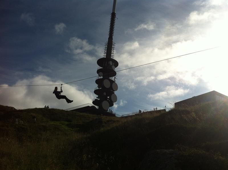 Zipline on Mount Ulriken