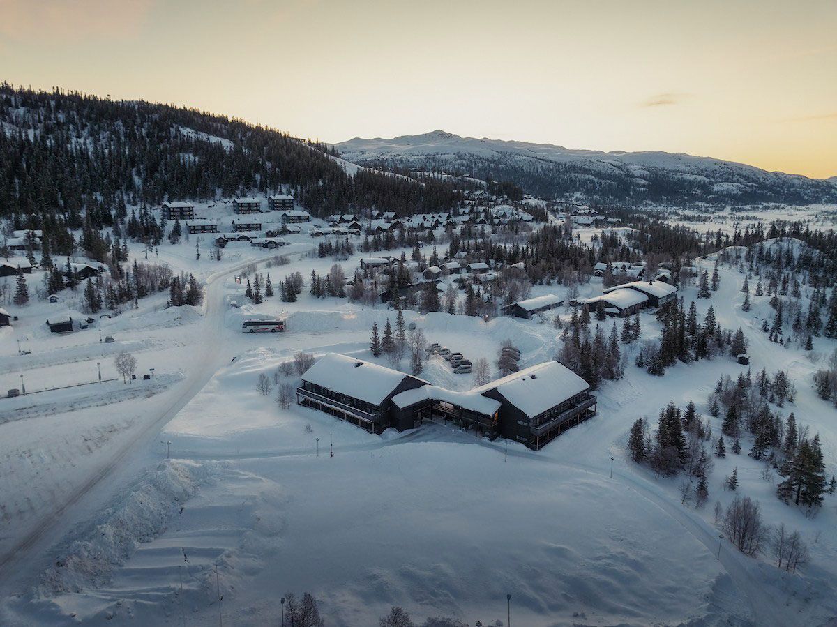hyttene fra Gaustablikk Fjellhytter og Apartments, vinter