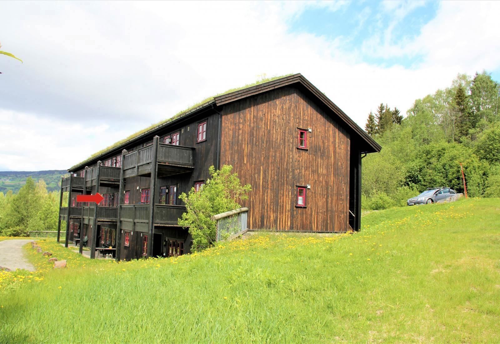 A building with a sign on the side.