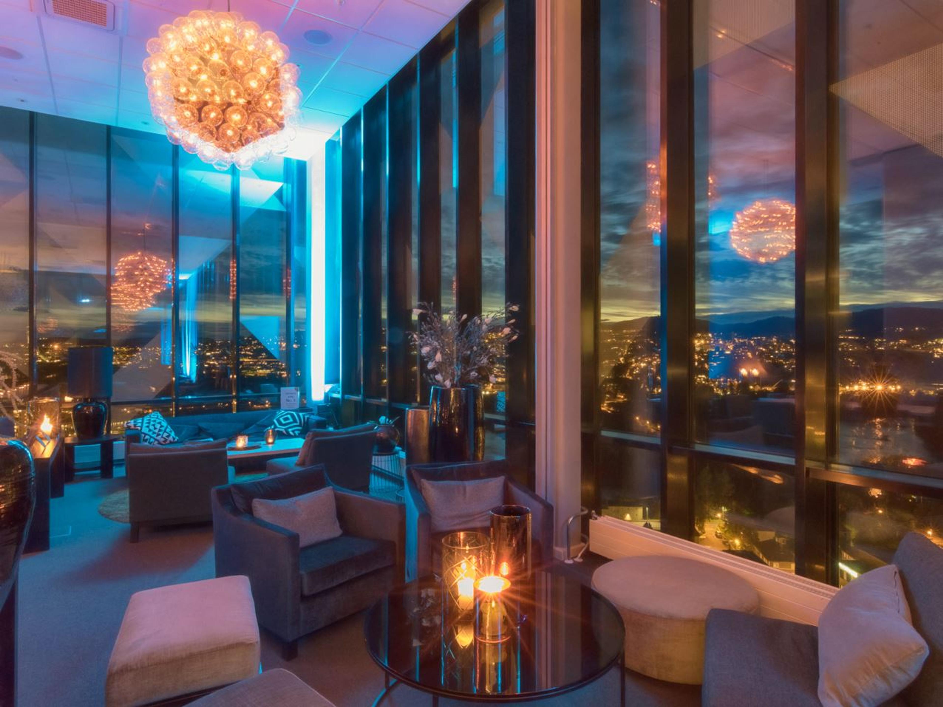 Utsikt fra lounge øverst på Scandic Lerkendal 