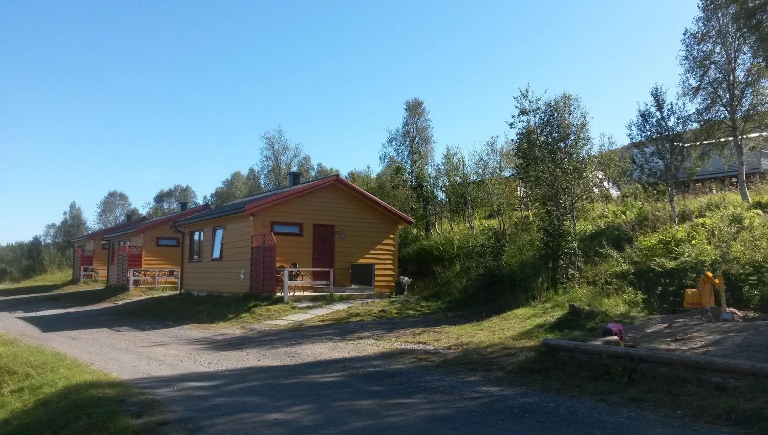 pictures of three small cabins