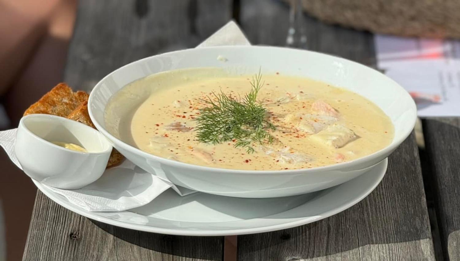 fish soup at Langøya main farm
