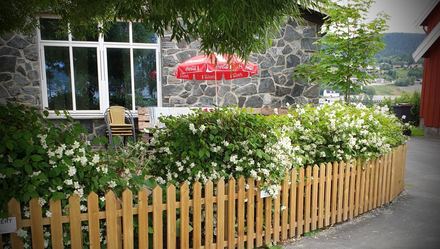 Seating area outside the hotel