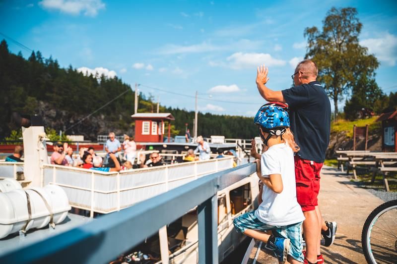 God stemning på taket på båten